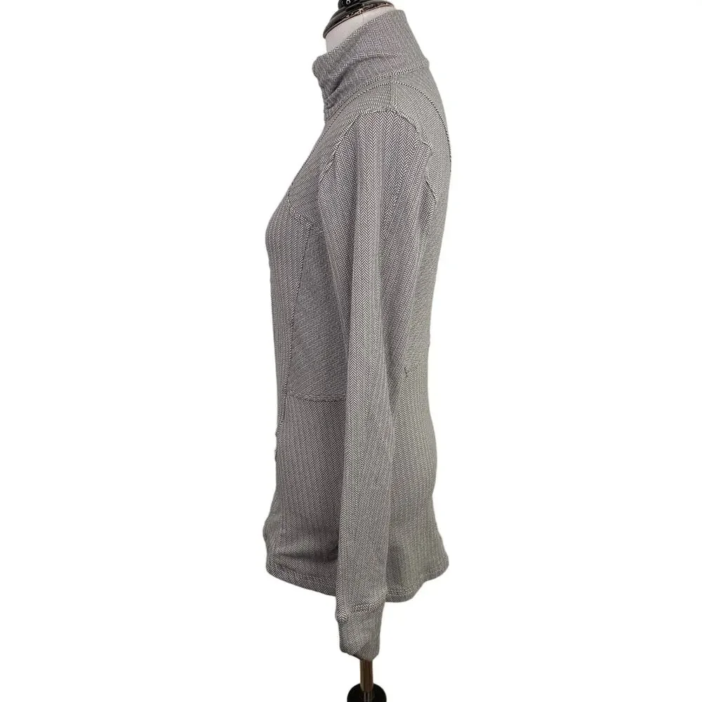 Lululemon Grey Kanto Catch Me Herringbone 1/2 Zip Pullover Size 6